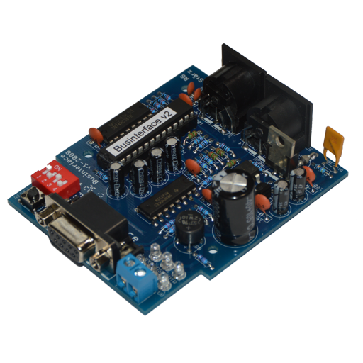 The Businterface is a module creating the Selectrix bus with integrated computer interface and is therefore the required component to achieve controlling Selectrix driven model railways via a computer.